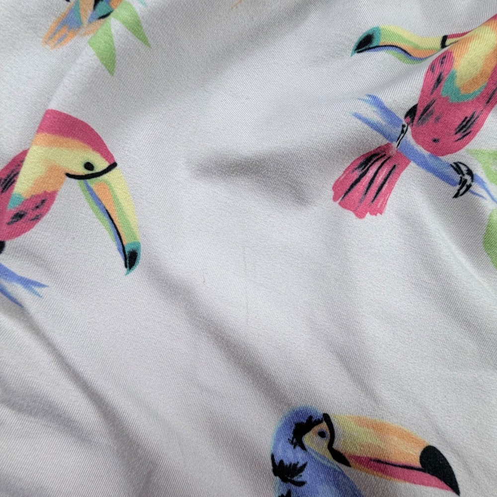Chubbies Mens Tropical Bird Print Shorts Small Gray Toucan Parrot Summer 5044 - Picture 7 of 10